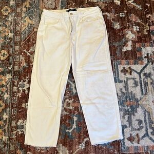 Hollister Ultra High Rise Vintage Ankle Straight White Jeans Denim Size 13R